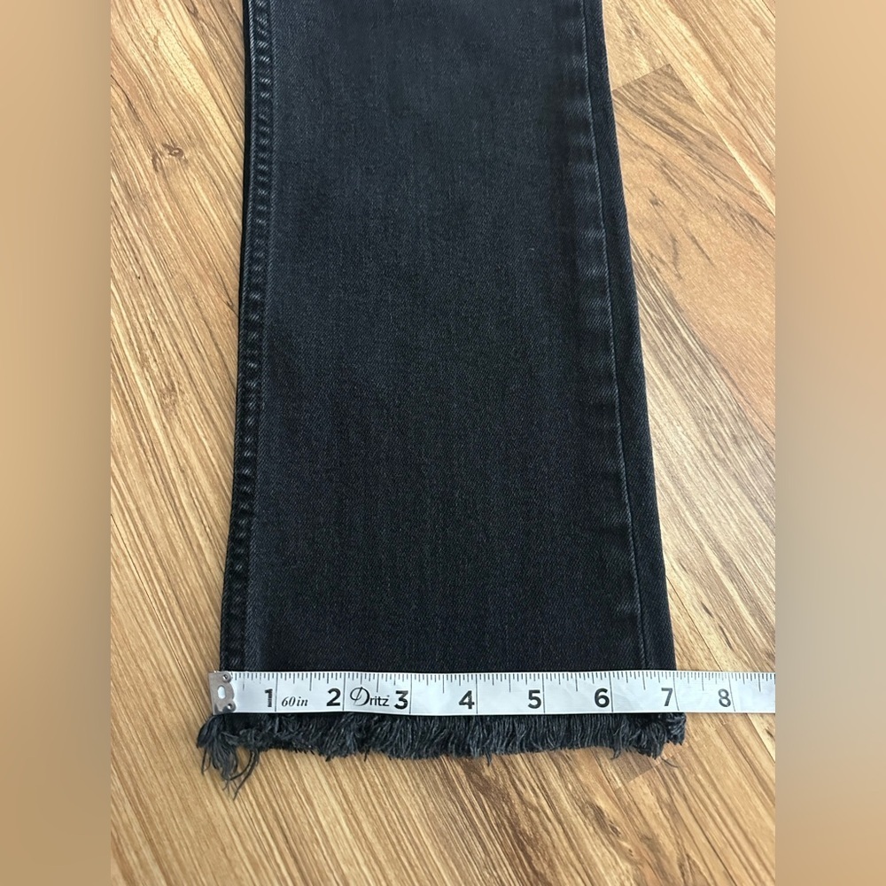 Everlane High Rise Kick Crop Jeans Black Size 29 Regular Raw Hem - Picture 7 of 9